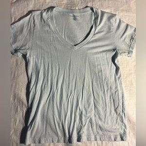 brandy melville light blue v neck shirt